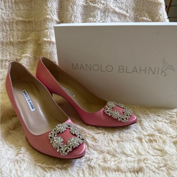 Chaussures Plates Manolo Blahnik Pour Femme - Taille 36 (US 6), Couleur Rose - Occasion En Très Bon état